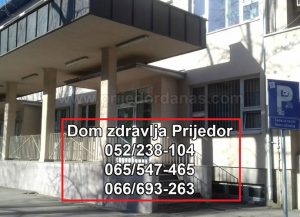 Dom zdravlja Prijedor: Dodatni brojevi telefona za građane koji pređu granicu