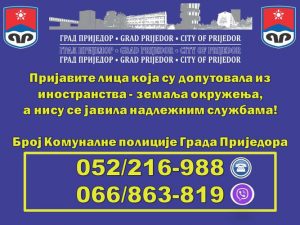 Grad Prijedor-Komunalna policija: Otvoreni brojevi telefona za prijavu neodgovornih pojedinaca