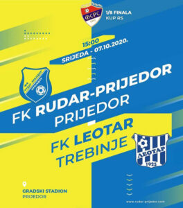 “Rudar-Prijedor” dočekuje “Leotar” u susretu osmine finala Kupa RS