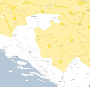 Petak – 28. oktobar: Ponovo žuti meteoalarm za područje Prijedora