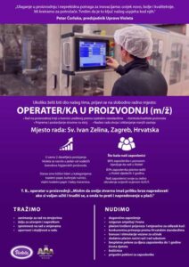 “Violeta” zapošljava Operatera/ku u proizvodnji za rad u Hrvatskoj (m/ž)