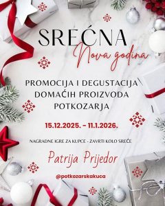 Štand “Potkozarske kuće” u TC “Patrija” od 15. decembra do 11. januara